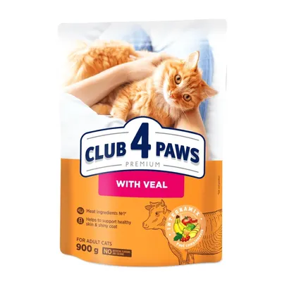 Club 4 Paws hrană uscată pentru pisici: vită, 900g