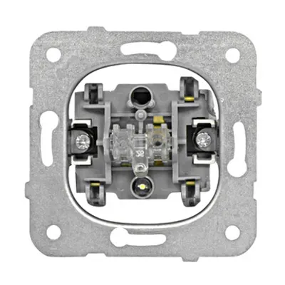 Insert buton, 10A 1ND, cu lumină orientare, cleme elastice