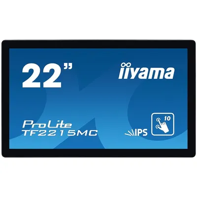 IIYAMA Monitor 21,5" PCAP Bezel Free 10P Touch with Anti-Finger print coating, 1920x1080, IPS panel, DisplayPort, HDMI, VGA, 315