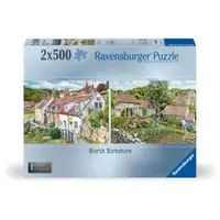 Ravensburger - Puzzle casute cozy din nordul Yorkshire 2x500 piese