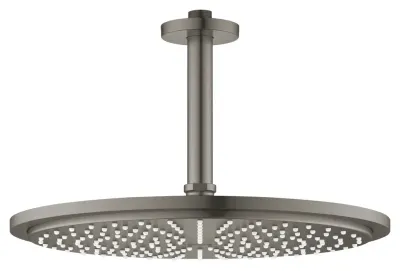 Palarie de dus rotunda 310 mm, grafit inchis periat, montare in tavan, brat 142 mm, Grohe Rainshower Cosmopolitan 310