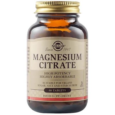 Citrat de magneziu 200mg, 60 tablete, Solgar