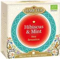 Ceai de hibiscus si menta bio New Sensation, 10 plicuri, Hari Tea