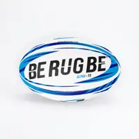 Minge de rugby antrenament BeRugbe Alpha Alb și albastru - Mărimea 3
