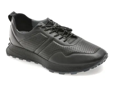 Pantofi sport BITE THE BULLET negri, OY5175, din piele naturala