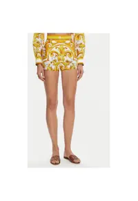 Pantaloni Dama - 305315502 - Bumbac - Galben - Galben
