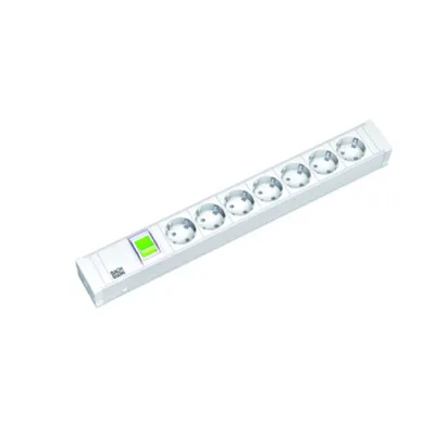 PDU19'' 7xSchuko Alb, intr., 2 m fisa Schuko, AL