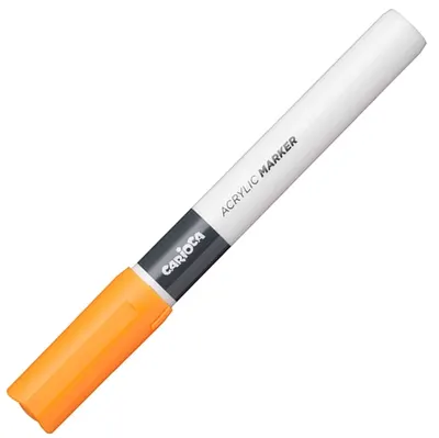 Marker acrilic Carioca Plus - Van Orton, 2.0 mm, portocaliu fluorescent