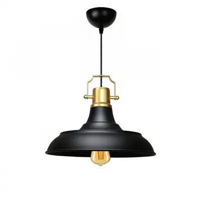 Lustră neagră cu abajur din metal ø 25 cm Tarsus – Opviq lights