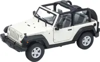 Mașină metalică Welly - 2007 Jeep Wrangler Rubicon, alb, 1:24