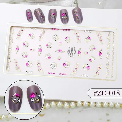 Sticker 3D Manichiura Nail Art Cristal ZD018