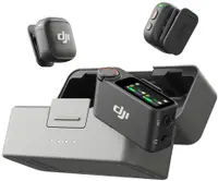 Microfon DJI - Mic 3, 2 TX + 1 RX + Charging Case, negru