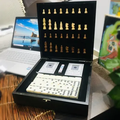 Set jocuri 4 in 1, 24 x 24 x 7 cm