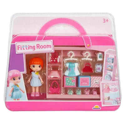Set de joaca cu papusa si accesorii, Sunman, Fitting room