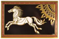 Poster din aluminiu Moriarty Art Project Movies: The Lord of the Rings - Rohan Flag