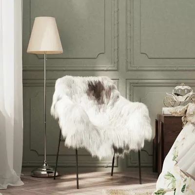 vidaXL Piele de oaie, culoare mixtă, (60-70)x(90-100) cm