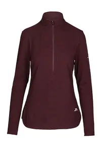 Bluza slim-fit cu fenta cu fermoar Kansa - Visiniu