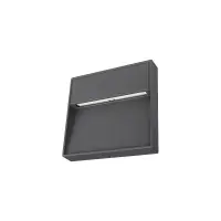 Aplica de exterior Santiago, 4W, 15 LED-uri SMD, lumina alb neutra, IP54, 15x15x2.6 cm, gri
