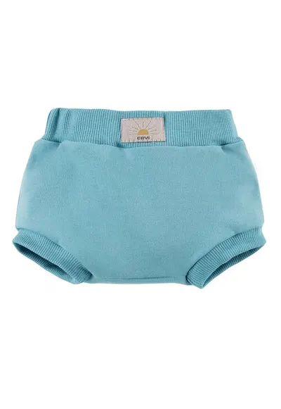 Pantaloni scurti bufanti Bloomers - Botanic - Albastru Turcoaz - pentru baietei - Albastru turcoaz