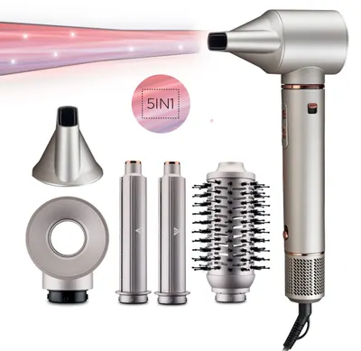 Multistyler Elekom - EK-988, 1400W, 5 în 1, ionizare, 5 accesorii