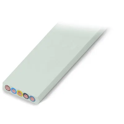 Flat cable; 5G 16 mm²; PVC; 3L + N + PE; 0.6/1 kV; 16,00 mm²; light gray