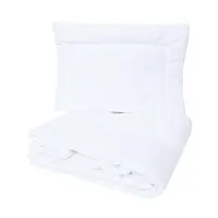 Set pilota si perna, MimiNu, Pentru patut, Din bumbac certificat Oeko Tex Standard 100, Perna 40x60 cm, Pilota 100x135 cm, White