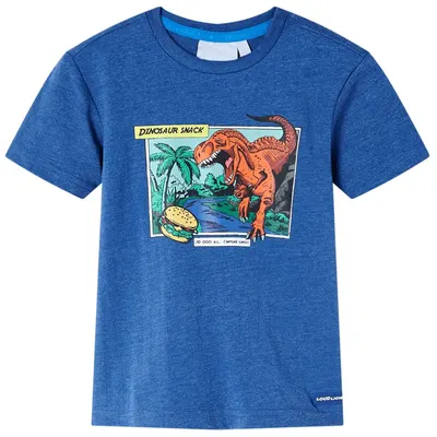 Tricou pentru copii, albastru închis melange, 140