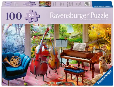 Puzzle Ravensburger din 100 XL piese - Muzica celor patru anotimpuri