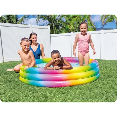 Piscina gonflabila multicolor pentru copii Intex Rainbow 330 litri 147 x 33 cm