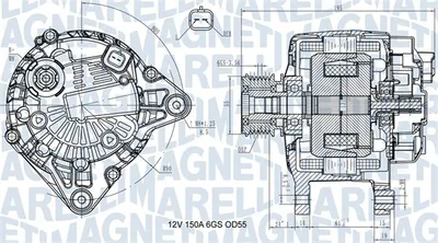 Alternator (12v, 150a) Potrivit Dacia Dokker, Dokker Express Minivan, Duster, Duster Suv 1.5d 10.10