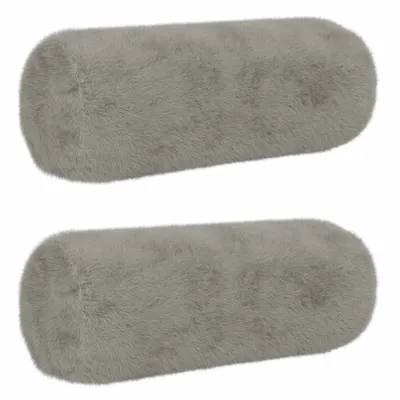 vidaXL Husă pentru pernă 2 buc. HEERLEN Gri deschis Ø 15 x 40 cm