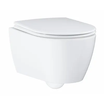 Vas WC Grohe Essence 3957100H, montare suspendata, Rimless, evacuare orizontala, elemente fixare ascunse, Alb