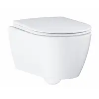 Vas WC Grohe Essence 3957100H, montare suspendata, Rimless, evacuare orizontala, elemente fixare ascunse, Alb
