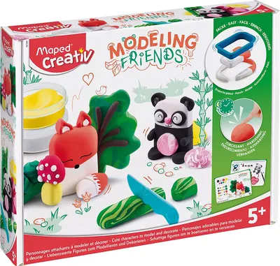 Set creativ Maped Creativ - Modeling Friends, vulpe și panda