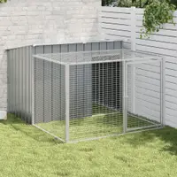 Gossi cusca de caini cu tarc, antracit 153x194x110 cm otel galvanizat