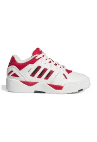 Pantofi sport de piele ecologica Midcity - Alb/Rosu vermillion