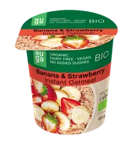 Porridge instant din ovaz integral banane si capsuni, 60g, Auga