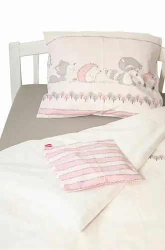 Lenjerie pat copii Odette Pink 100x13540x60 cm