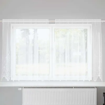 vidaXL Cortină din Dantelă Alb 140 x 200 cm Poliester