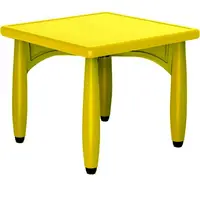 Masa galbena patrata din plastic masura 2 pentru gradinita