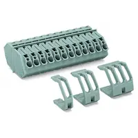 Feedthrough terminal block; 4 mm²; Pin spacing 7 mm; 10-pole; CAGE CLAMP®; 4,00 mm²; gray