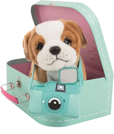 Jucărie de pluș Studio Pets - Bulldog englezesc Star, cu accesorii