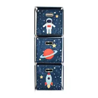 Dulap modular 3 rafturi și 3 cutii depozitare Space
