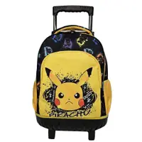 Rucsac tip troler cu bretele ajustabile si intarite, galben, Grande, Pokemon
