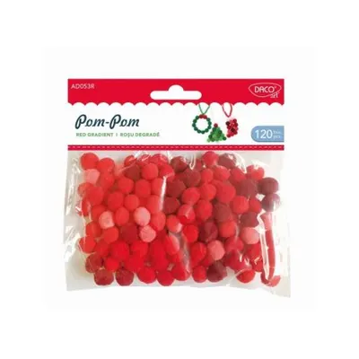 Accesorii craft - Pom Pom rosu degrade