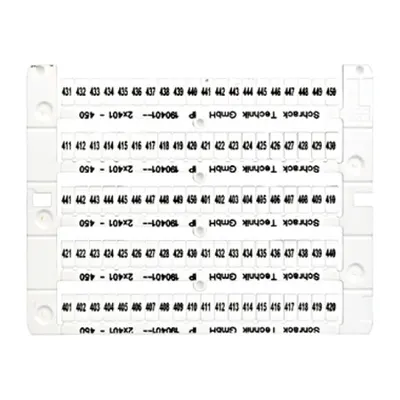 Marcaje pentru cleme şir TB şi ST, 401-450 (câte două)