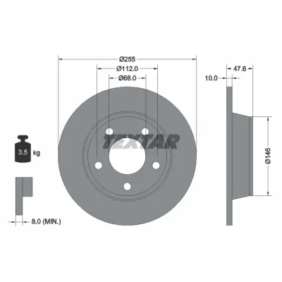 Disc frana TEXTAR 92117303