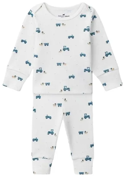Pijama pentru bebeluși Sergent Major - Tractoare, 18 m