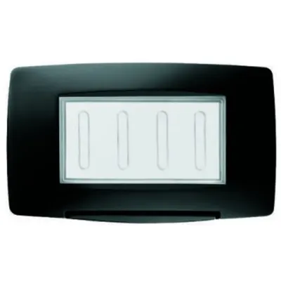 Watertight Plate Italian Standard - 4 Modul Ip55 - Black - Cproiector Horus
