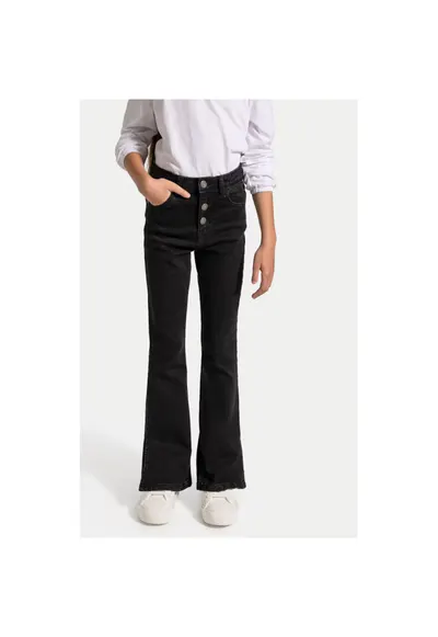 Pantaloni fete - 304481321 - Bumbac - Negru - Negru